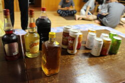 Various drinks for after-dinner cocktail party