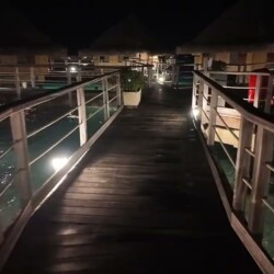 InterContinental Bora Bora Le Moana Resort - Walkway Night View (Beach to the Room) InterContinental Bora Bora Le Moana Resort - Walkway Night View (Beach to the Room)